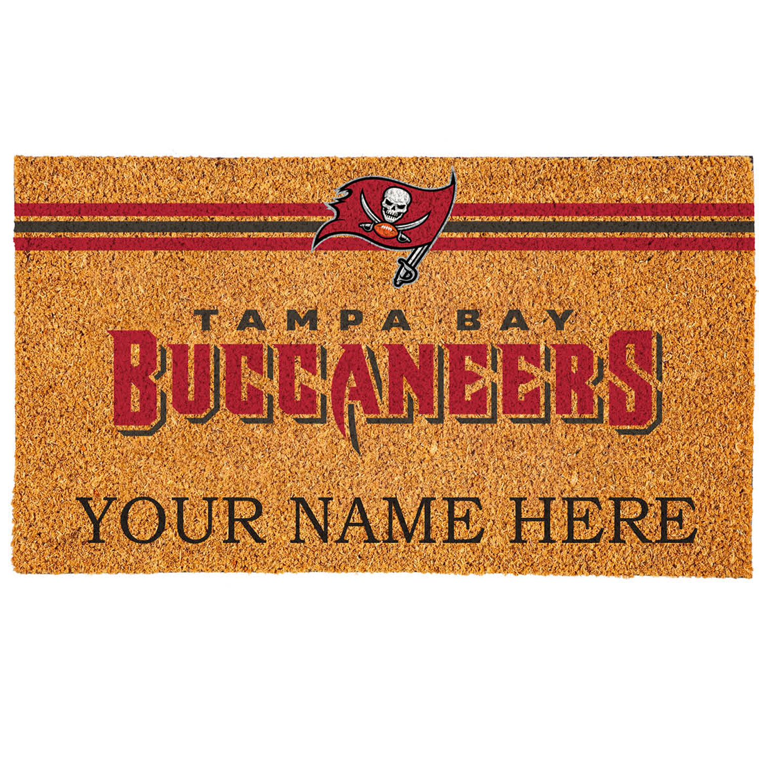 Tampa Bay Buccaneers 18" x 30" Personalized Coir Doormat