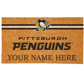 Pittsburgh Penguins 18" x 30" Personalized Coir Doormat