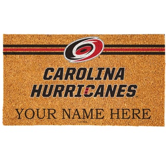 Carolina Hurricanes 18" x 30" Personalized Coir Doormat