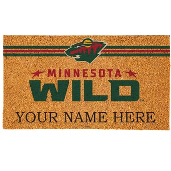 Minnesota Wild 18" x 30" Personalized Coir Doormat