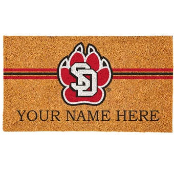 South Dakota Coyotes 18" x 30" Personalized Coir Doormat
