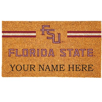 Florida State Seminoles 18" x 30" Personalized Coir Doormat