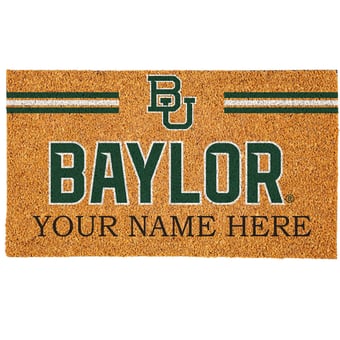 Baylor Bears 18" x 30" Personalized Coir Doormat