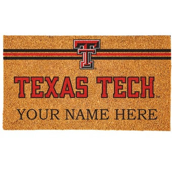 Texas Tech Red Raiders 18" x 30" Personalized Coir Doormat