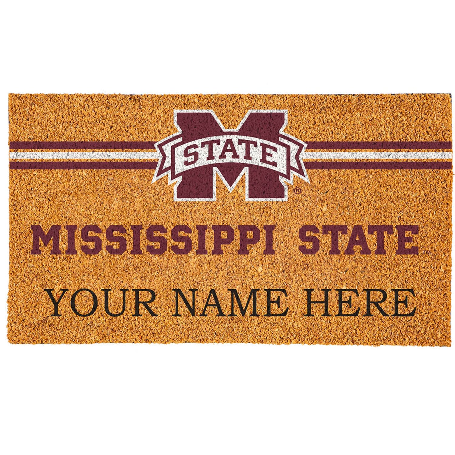 Mississippi State Bulldogs 18" x 30" Personalized Coir Doormat