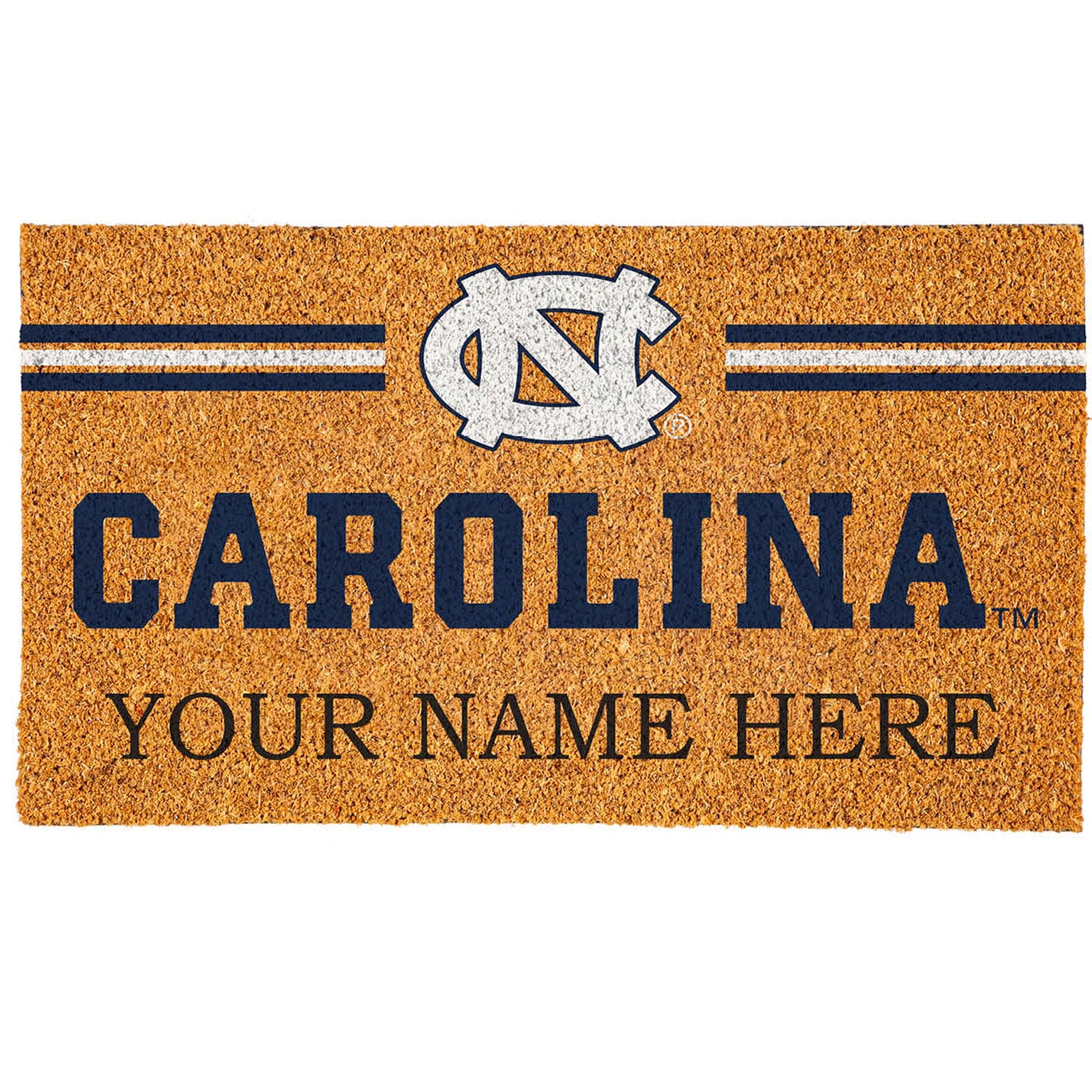 North Carolina Tar Heels 18" x 30" Personalized Coir Doormat