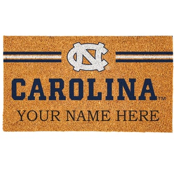 North Carolina Tar Heels 18" x 30" Personalized Coir Doormat