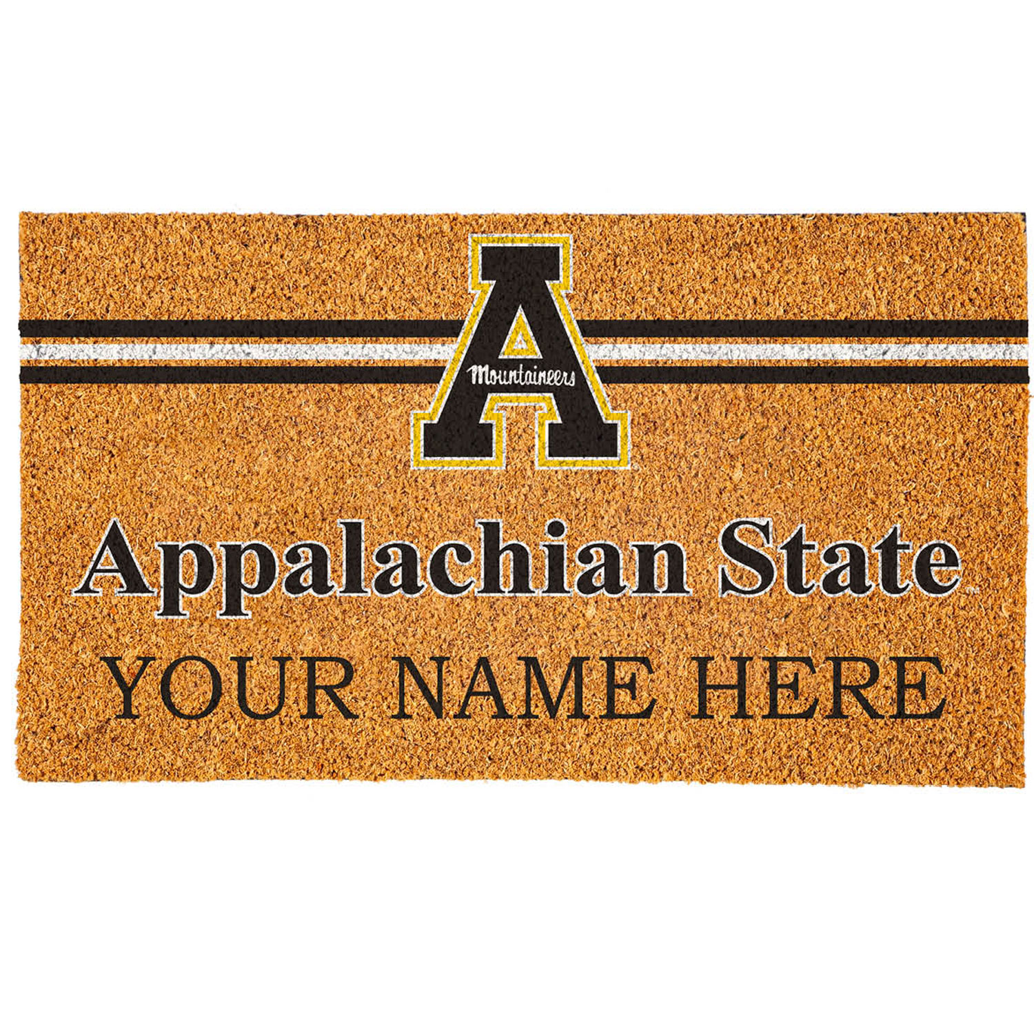 Appalachian State Mountaineers 18" x 30" Personalized Coir Doormat