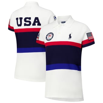 Women's Polo Ralph Lauren White Team USA Paris 2024 Summer Paralympics Closing Ceremony Polo