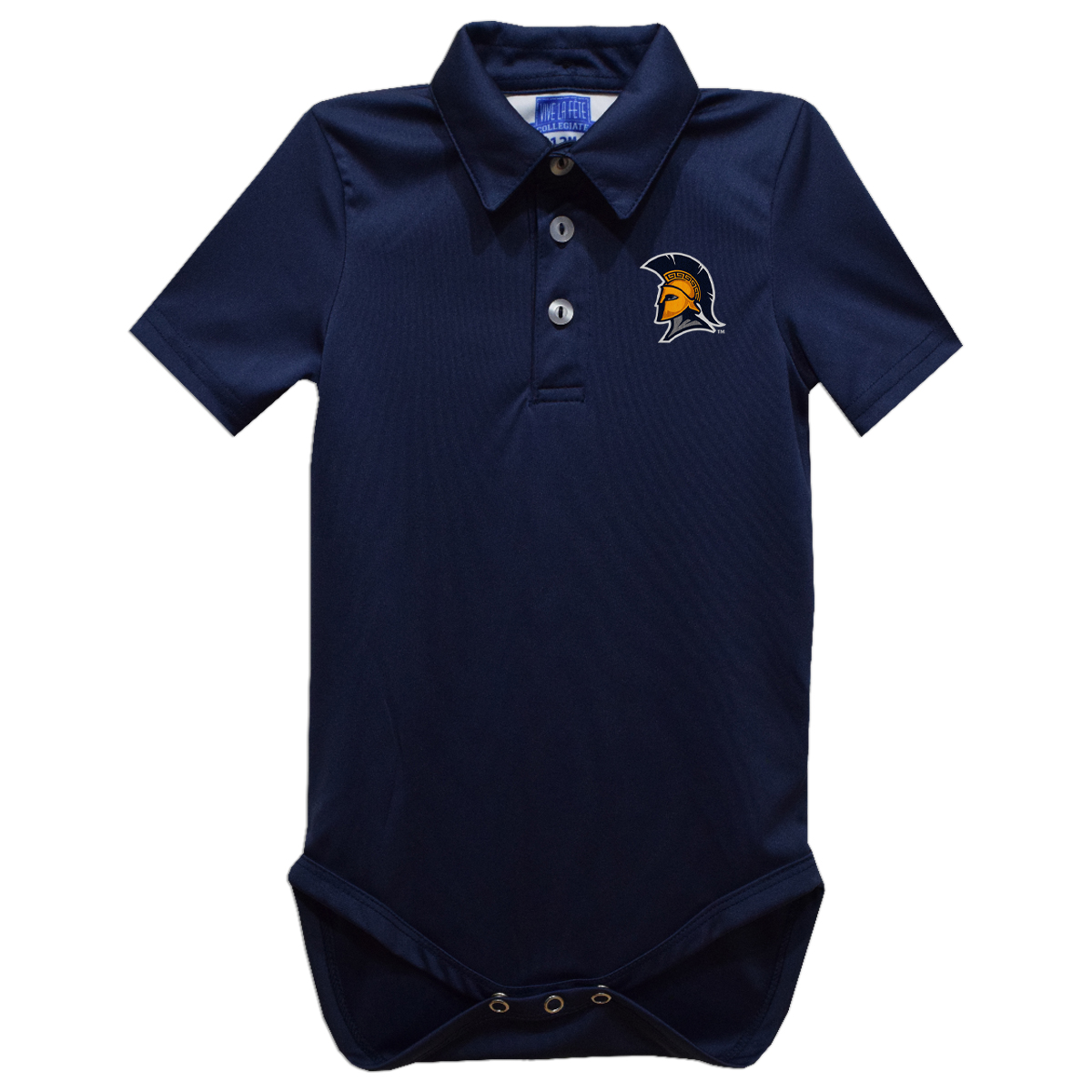 Infant Vive La Fete Navy UNCG Spartans Polo Bodysuit