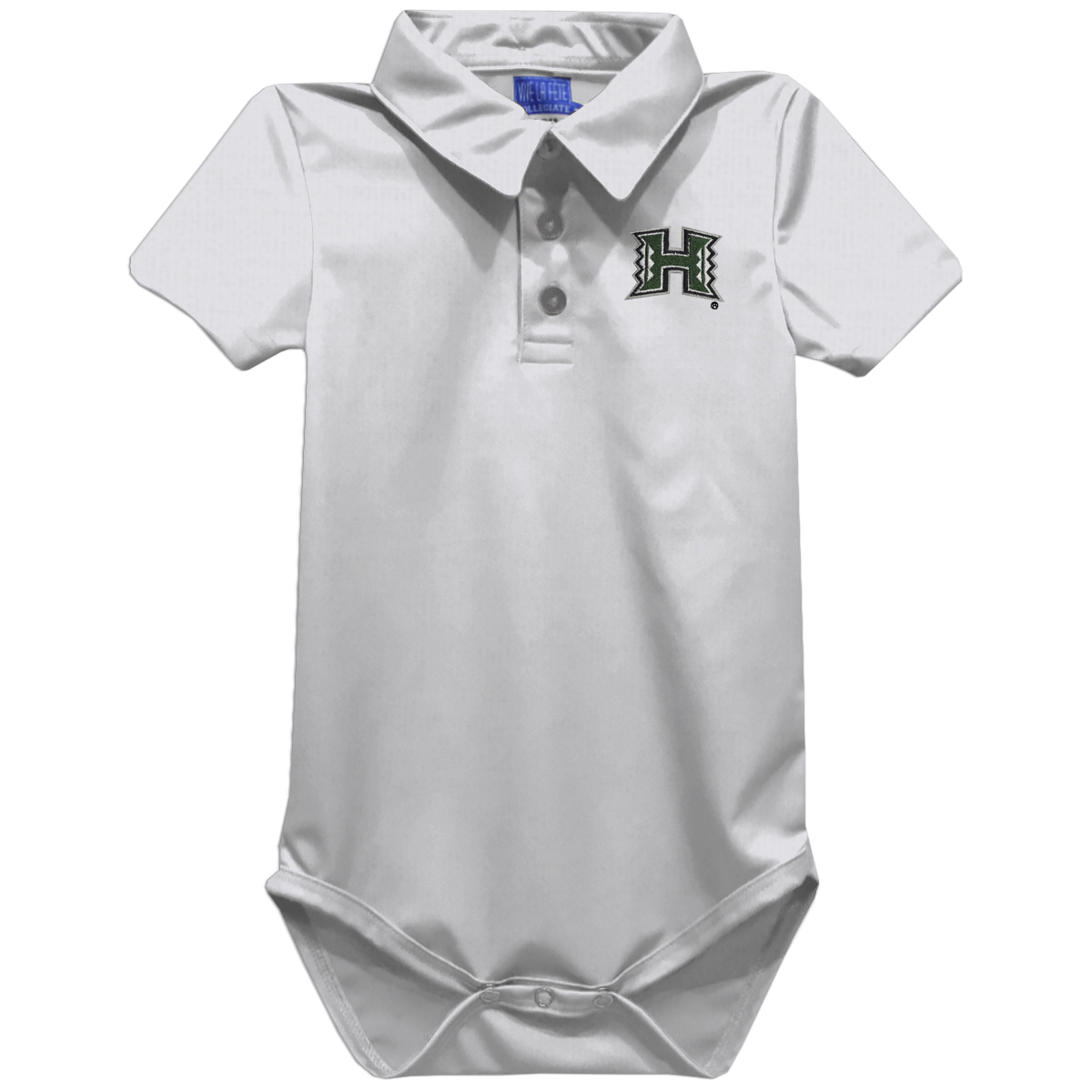 Infant Vive La Fete White Hawaii Rainbow Warriors Polo Bodysuit Infant Vive La Fete White Hawaii Rainbow Warriors Polo Bodysuit