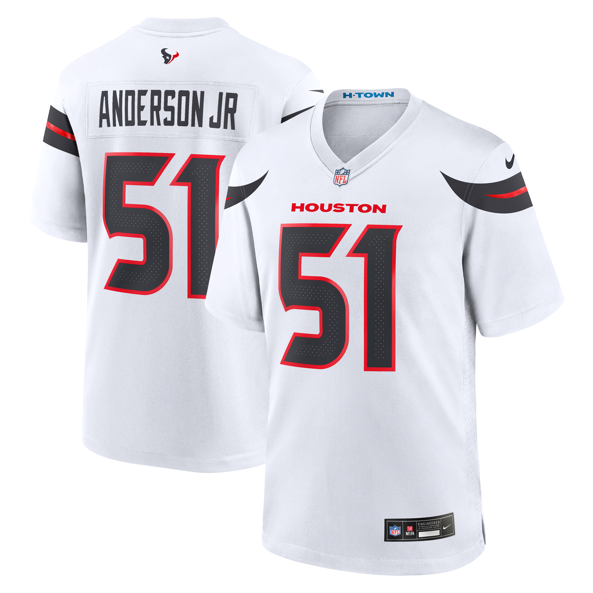 Houston Texans Nike Road Game Jersey - White - Will Anderson Jr. - Mens