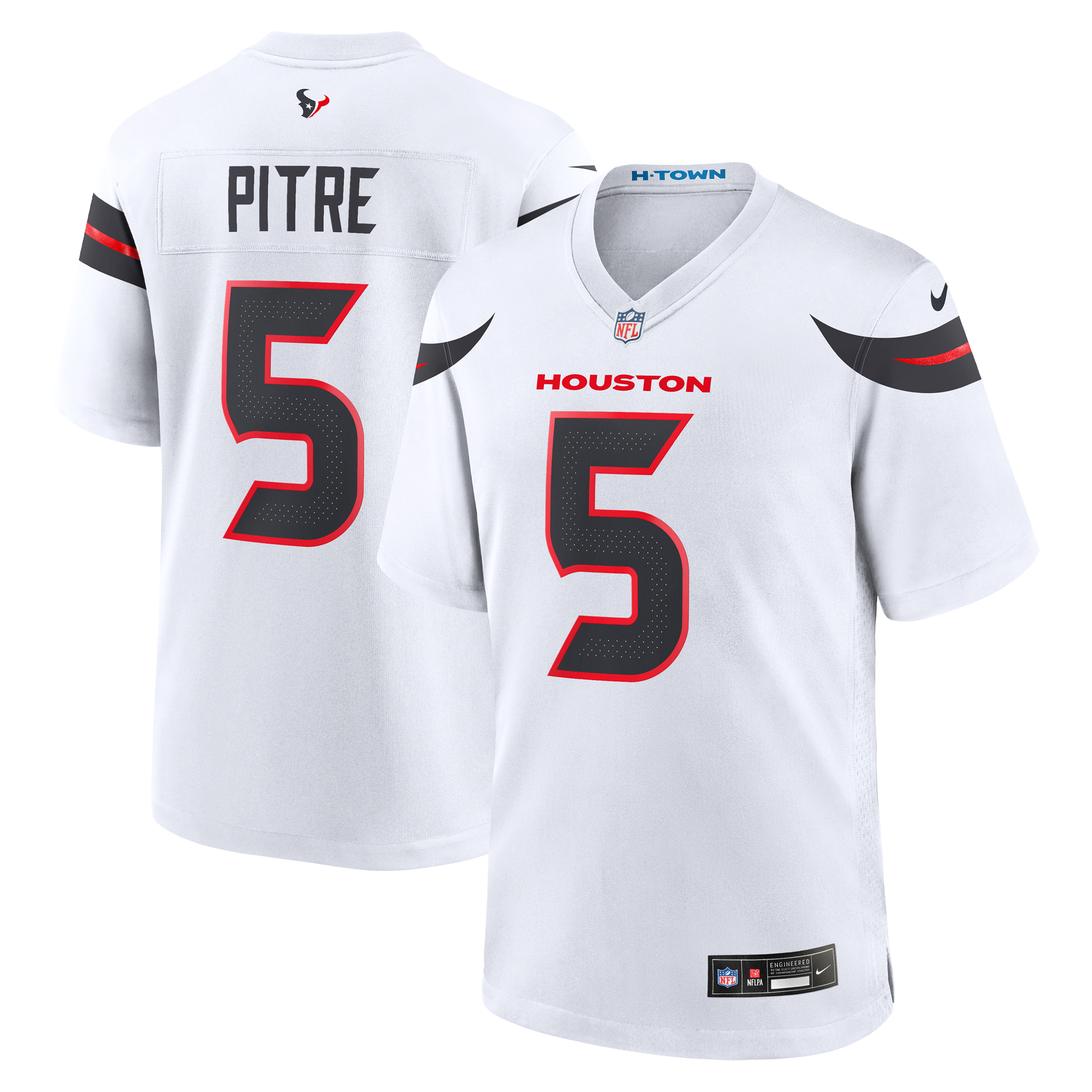 Camiseta Nike Game de la 2ª equipación del Houston Texans - Blanco - Jalen Pitre - Hombre