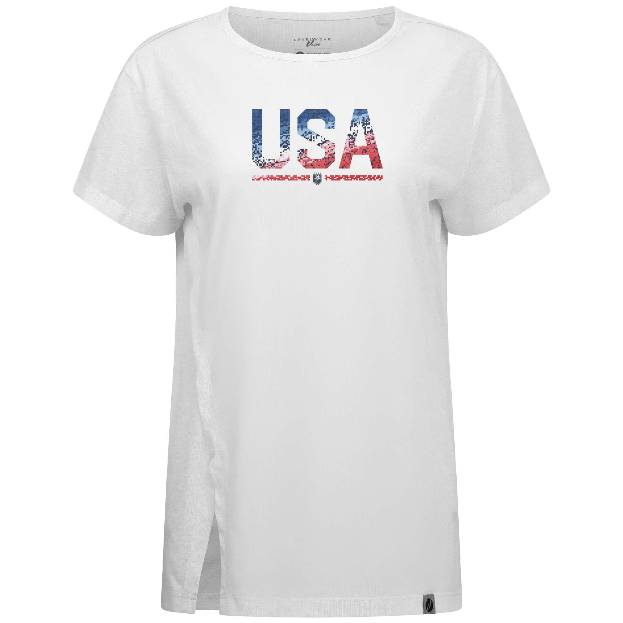 Women's Levelwear White USWNT Influx Pixel T-Shirt