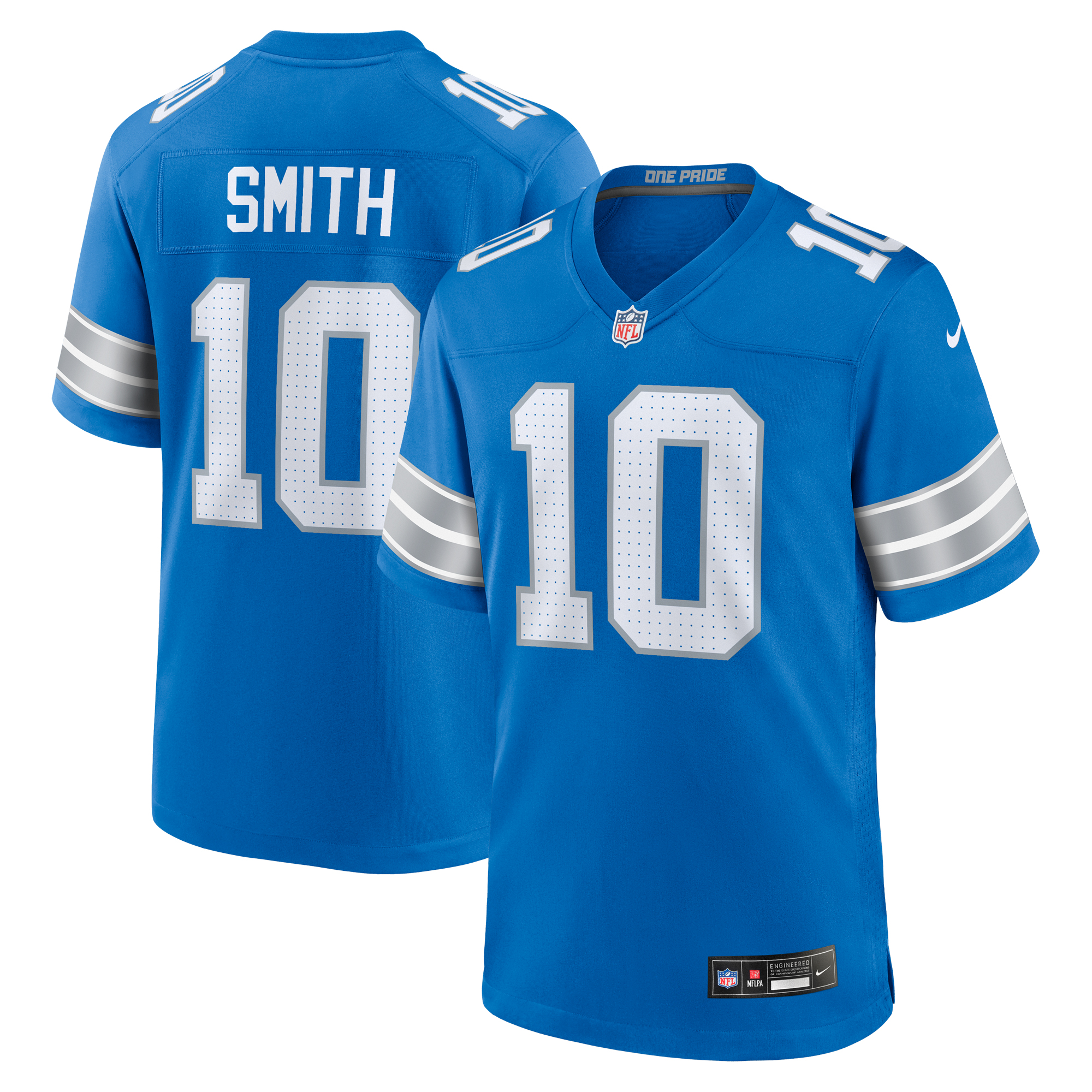 Men's Nike Tre'Quan Smith Blue Detroit Lions Game Jersey
