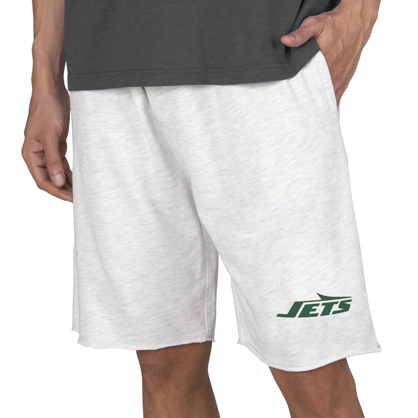 Men's Concepts Sport Oatmeal New York Jets Mainstream Tri-Blend Terry Shorts