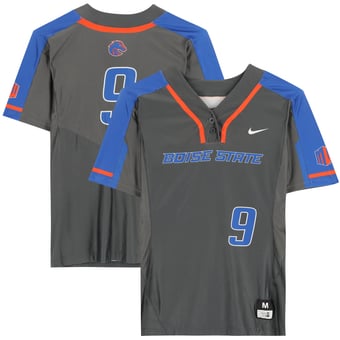 Boise State Broncos Team-Issued #9 Gray Jersey from the Softball Program - Size M