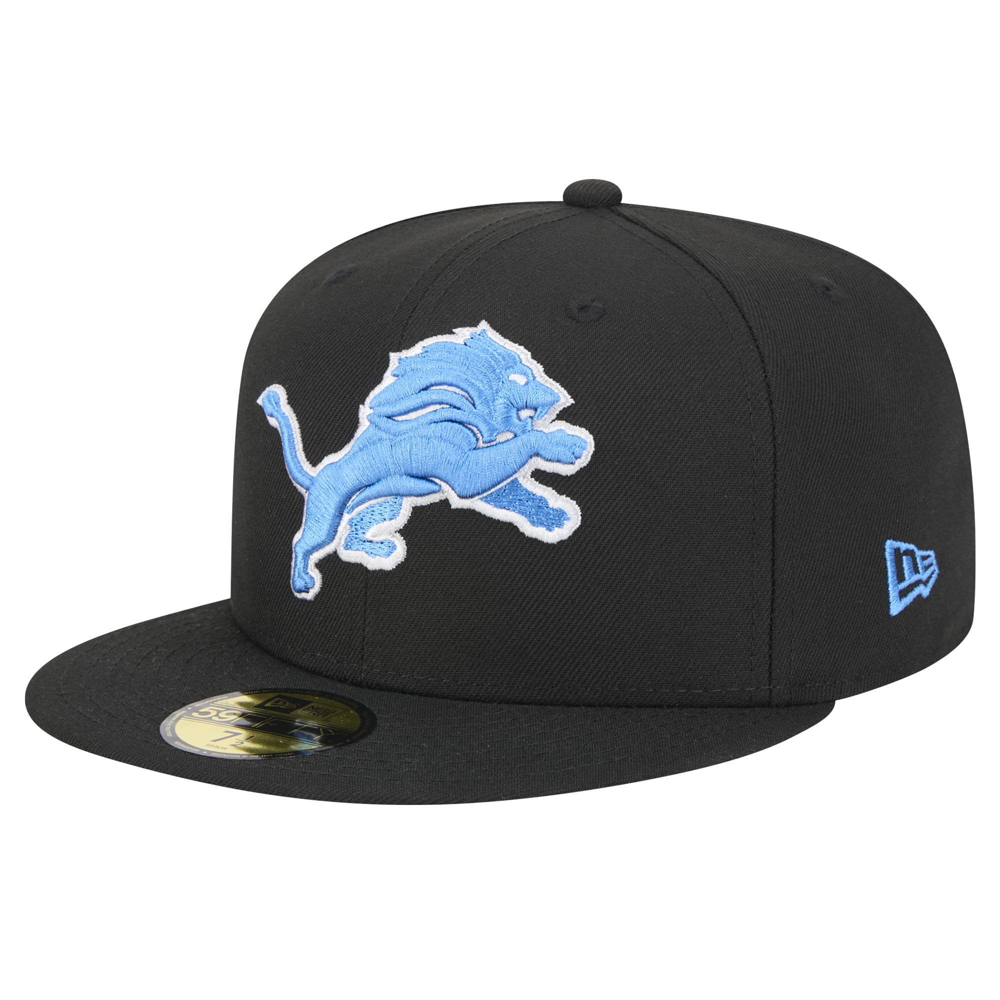 Men's New Era Black Detroit Lions 59FIFTY Fitted Hat