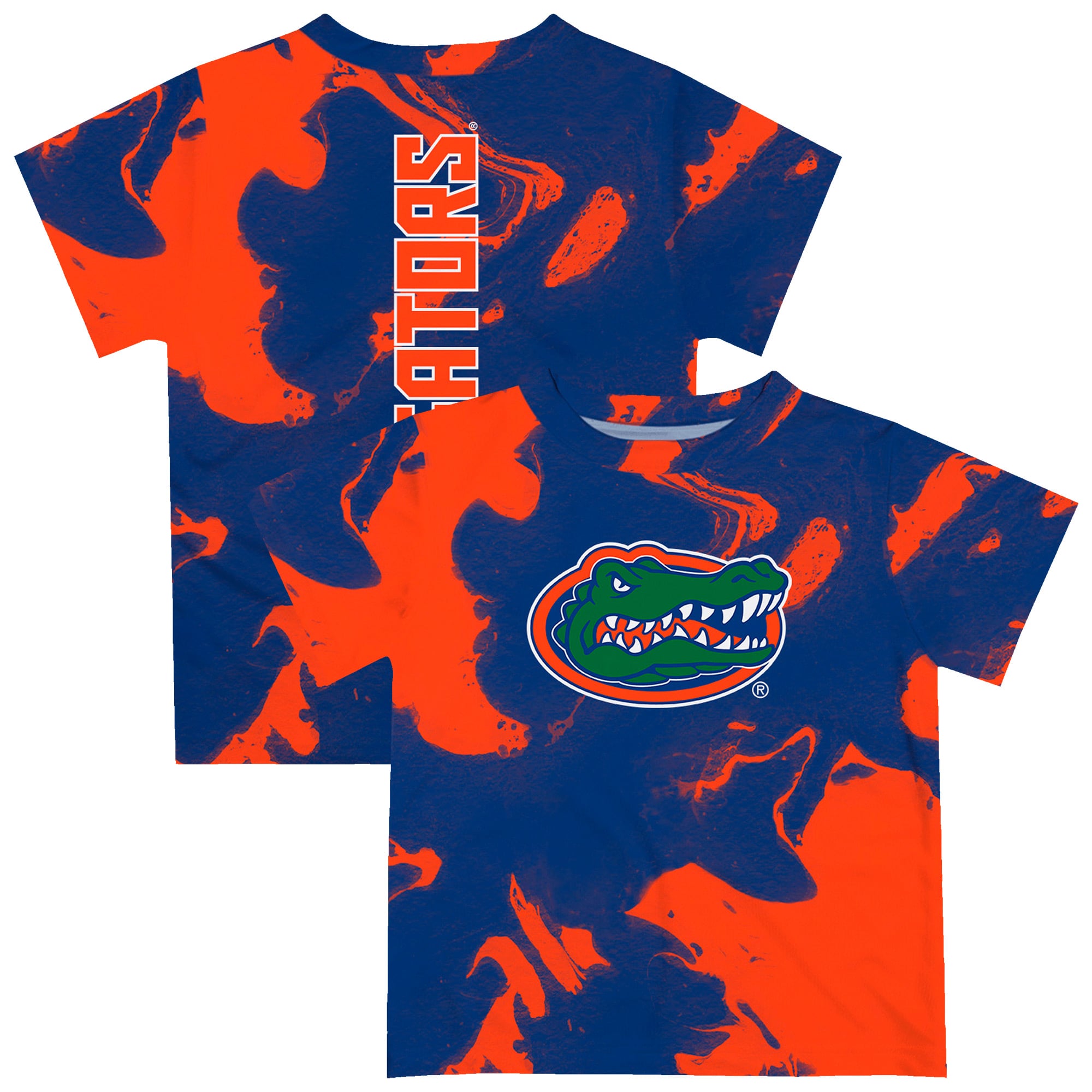 Infant Vive La Fete Royal/Orange Florida Gators Marble Print T-Shirt