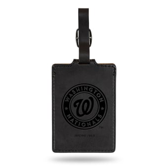 Black Washington Nationals Ultra Suede Luggage Tag