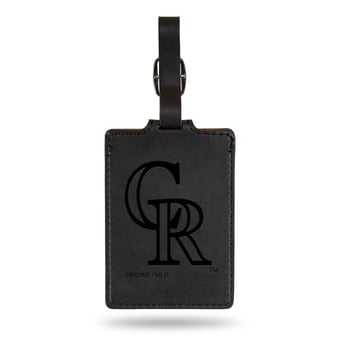 Black Colorado Rockies Ultra Suede Luggage Tag