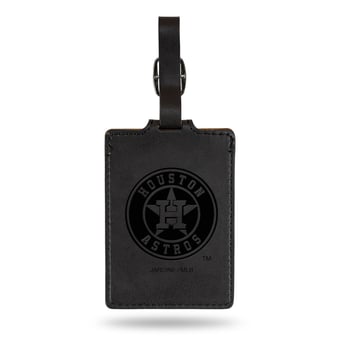 Black Houston Astros Ultra Suede Luggage Tag