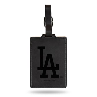 Black Los Angeles Dodgers Ultra Suede Luggage Tag