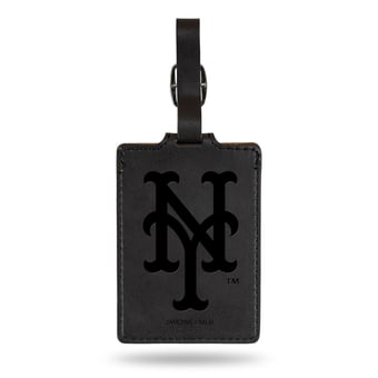 Black New York Mets Ultra Suede Luggage Tag
