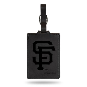 Black San Francisco Giants Ultra Suede Luggage Tag