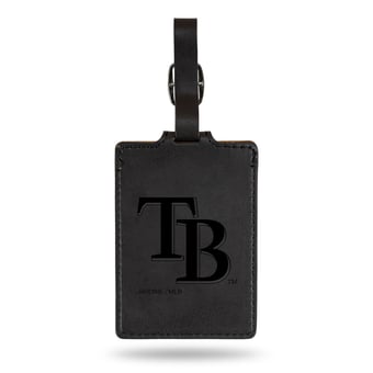 Black Tampa Bay Rays Ultra Suede Luggage Tag