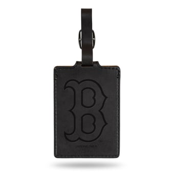 Black Boston Red Sox Ultra Suede Luggage Tag