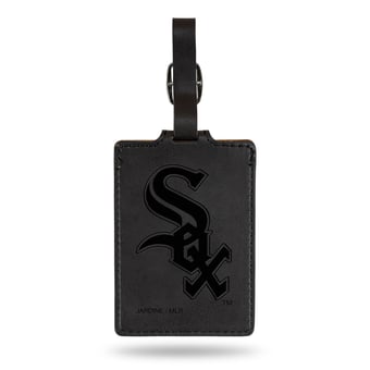 Black Chicago White Sox Ultra Suede Luggage Tag