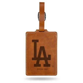 Brown Los Angeles Dodgers Ultra Suede Luggage Tag