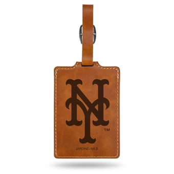 Brown New York Mets Ultra Suede Luggage Tag