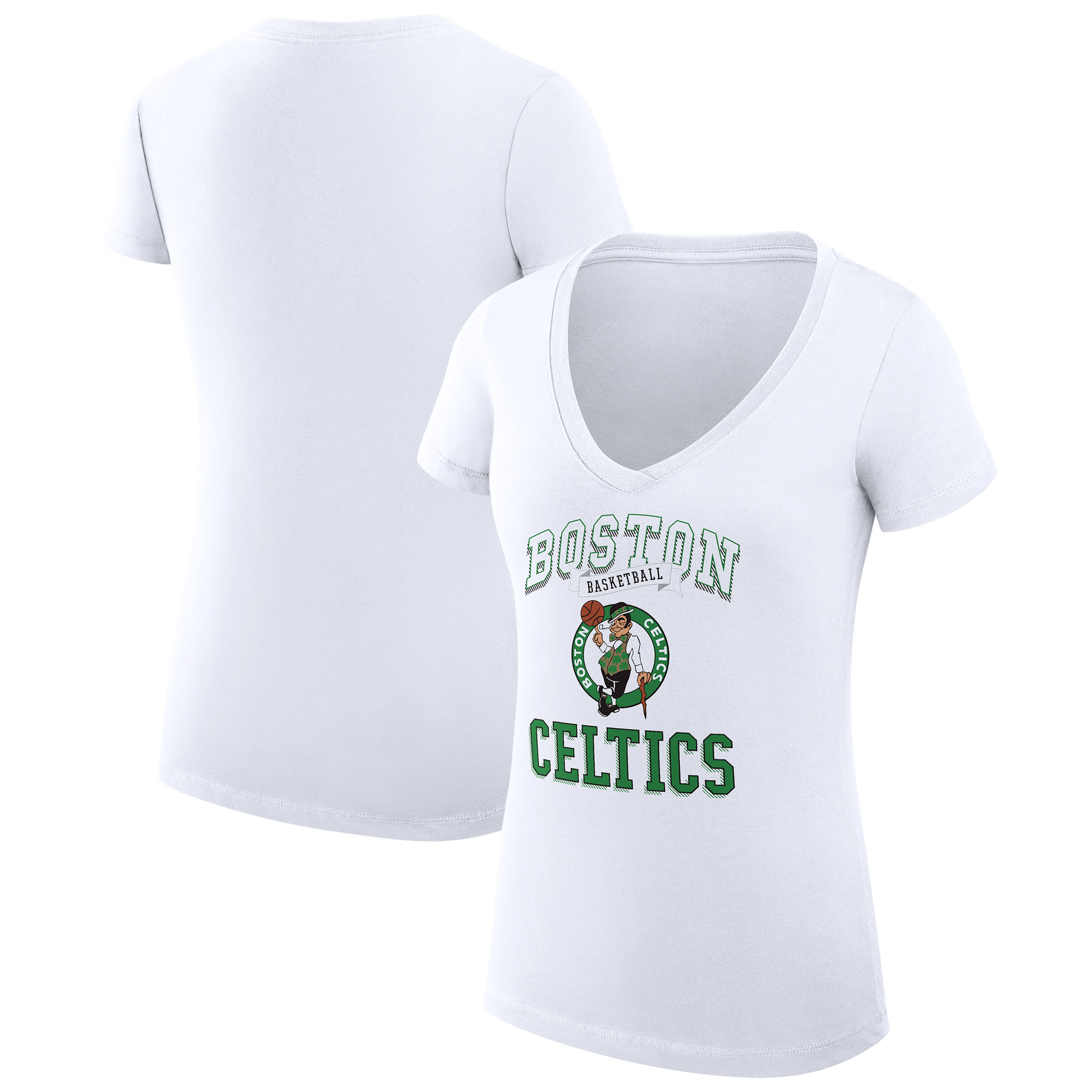 Women’s G-III 4Her by Carl Banks White Boston Celtics Super-Slim Fit Lightweight Team Logo V-Neck T-Shirt Women’s G-III 4Her by Carl Banks White Boston Celtics Super-Slim Fit Lightweight Team Logo V-Neck T-Shirt