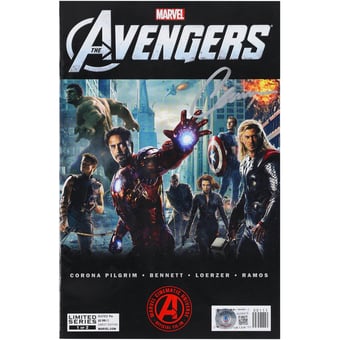 Chris Evans Captain America Autographed Marvel The Avengers Comic