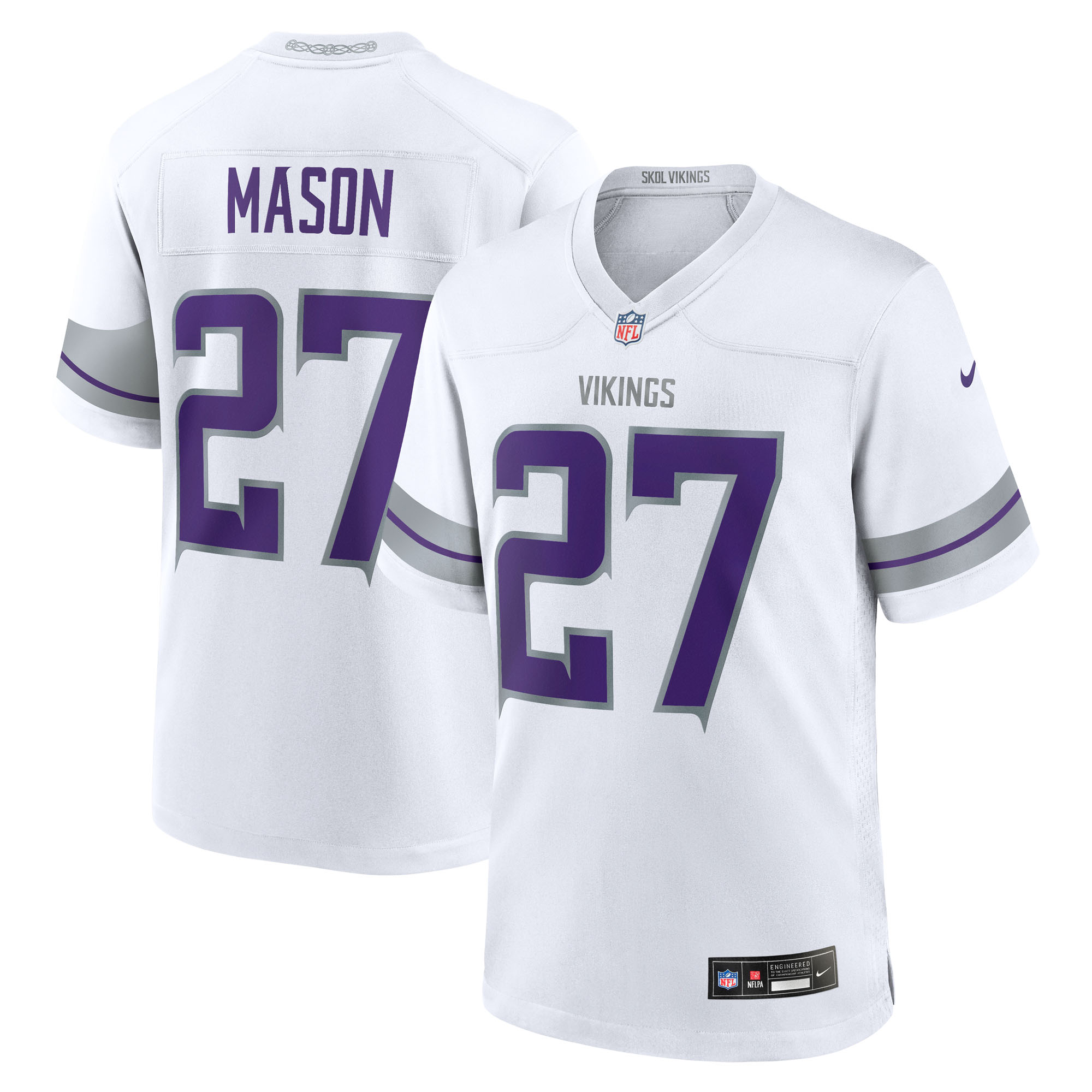 Men's Nike Jordan Mason White Minnesota Vikings Alternate Game Jersey