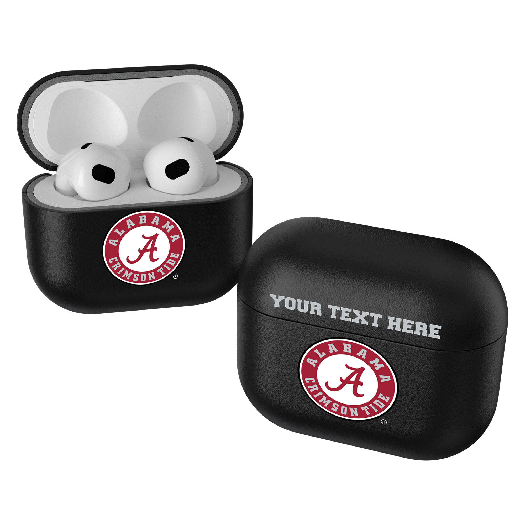 Keyscaper Black Alabama Crimson Tide Insignia Personalized AirPods 3rd Generation Case Cover