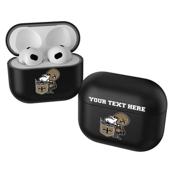 Keyscaper Black New Orleans Saints Insignia Personalized AirPods 3rd Generation Case Cover