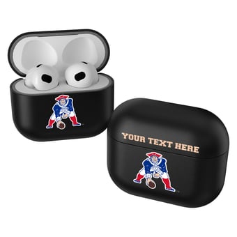 Keyscaper Black New England Patriots Insignia Personalized AirPods 3rd Generation Case Cover