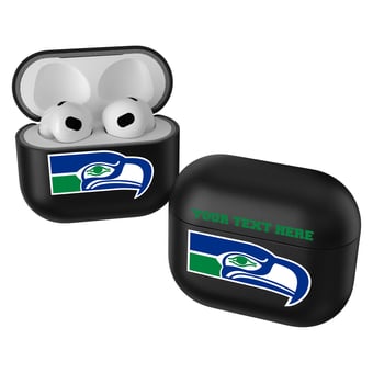 Keyscaper Black Seattle Seahawks Insignia Personalized AirPods 3rd Generation Case Cover