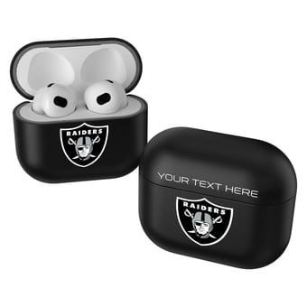 Keyscaper Black Las Vegas Raiders Insignia Personalized AirPods 3rd Generation Case Cover
