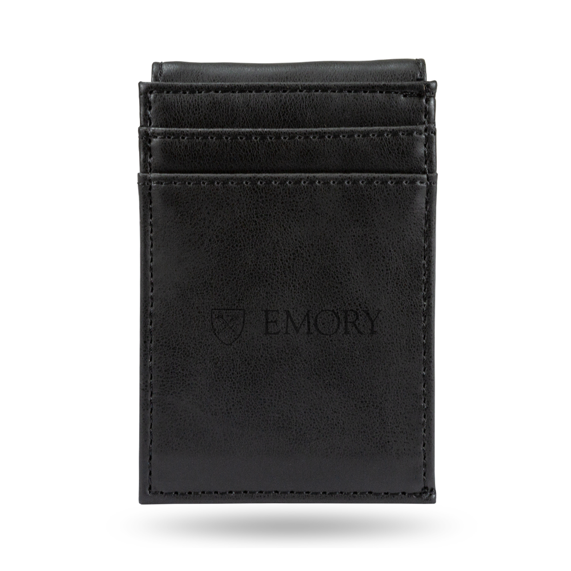 Black Emory Eagles Front Pocket Wallet