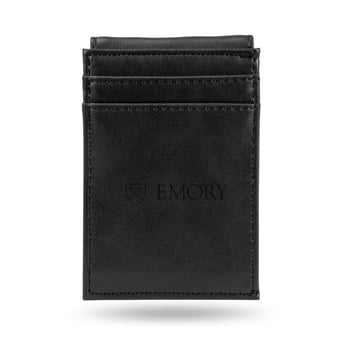 Black Emory Eagles Front Pocket Wallet