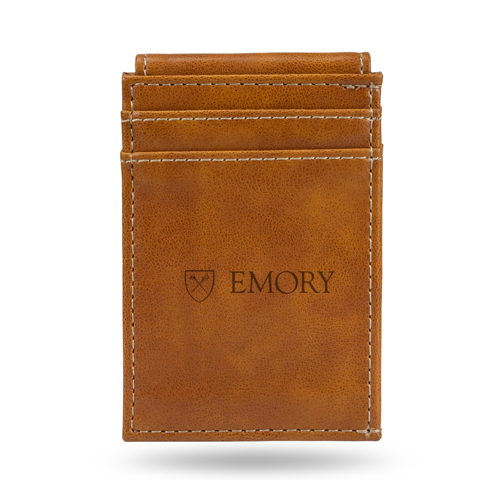 Brown Emory Eagles Front Pocket Wallet