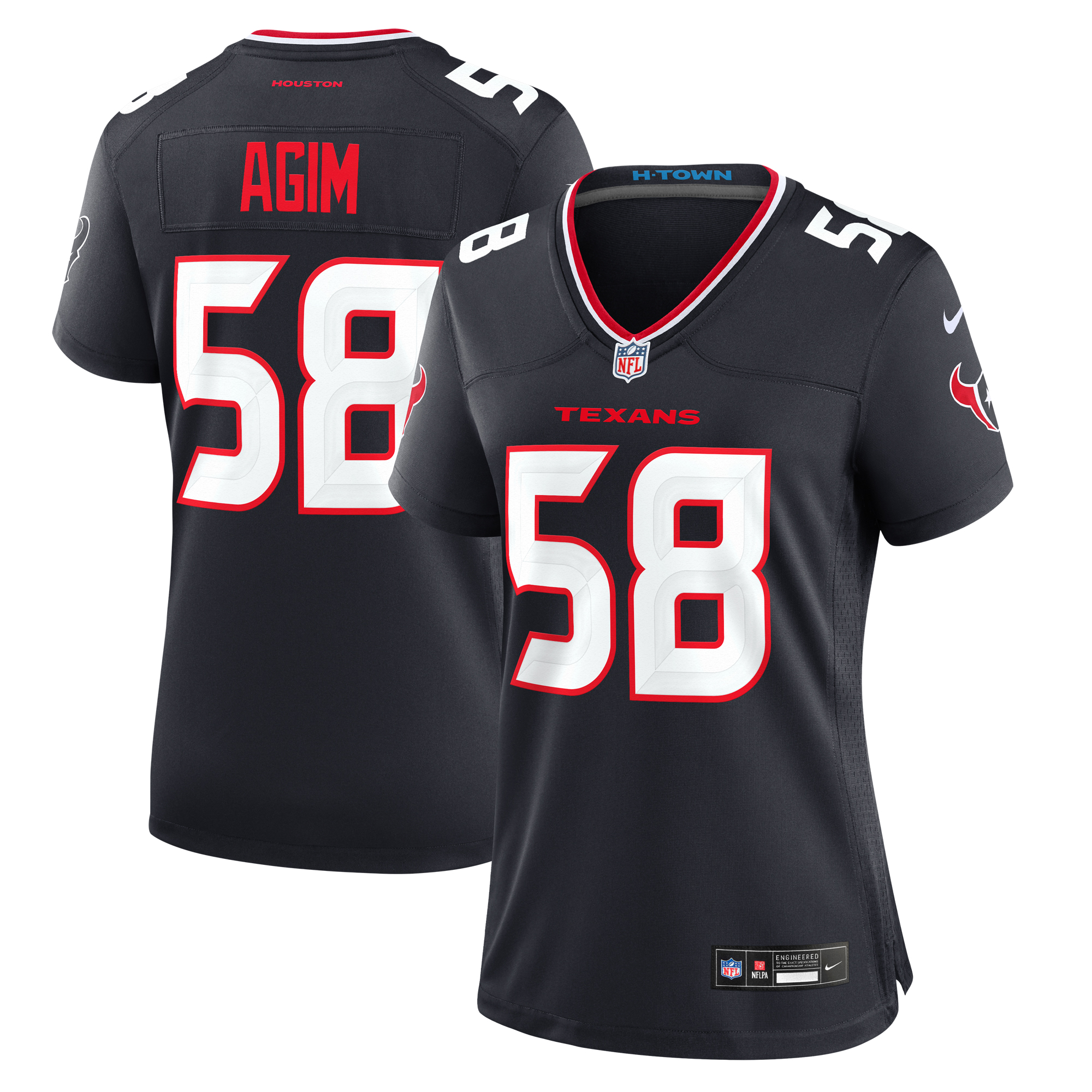 Women's Nike McTelvin Agim Navy Houston Texans Team Game Jersey