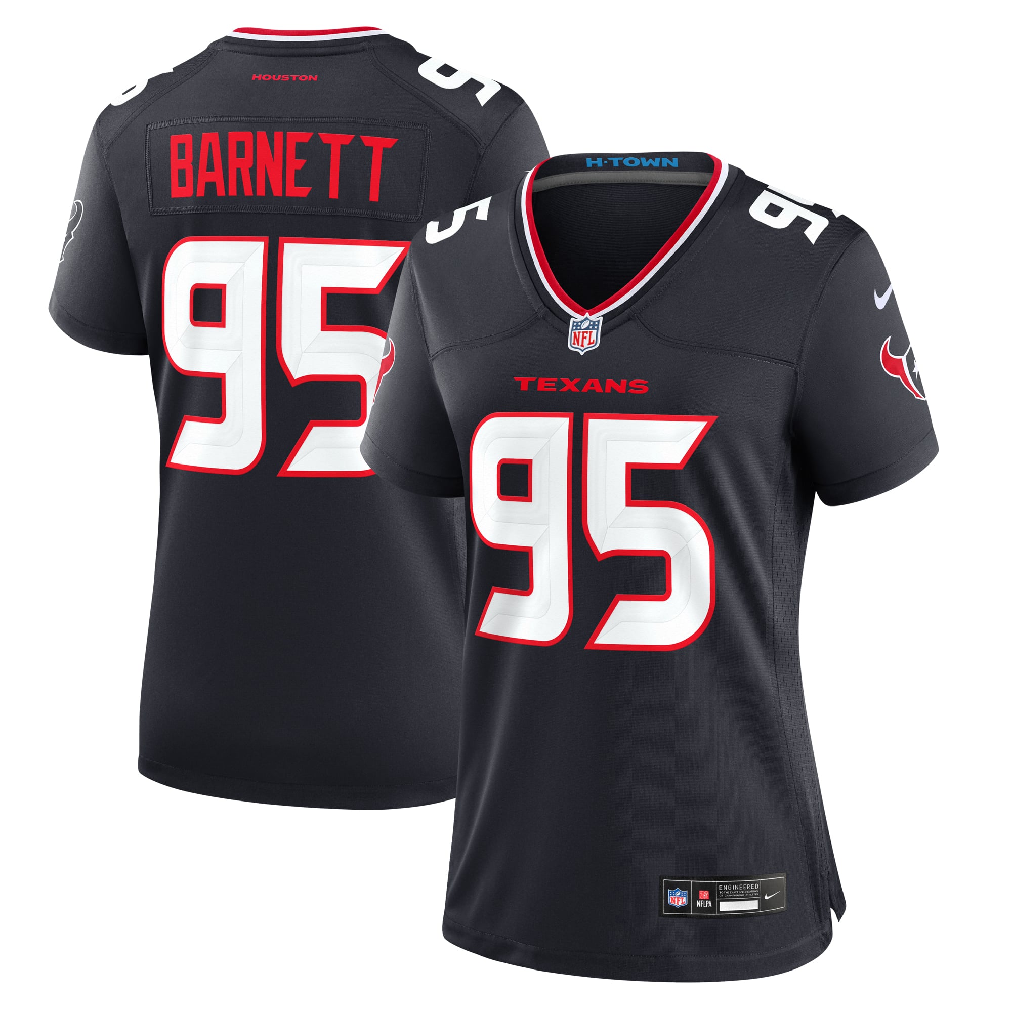 Women's Nike Derek Barnett Navy Houston Texans Team Game Jersey