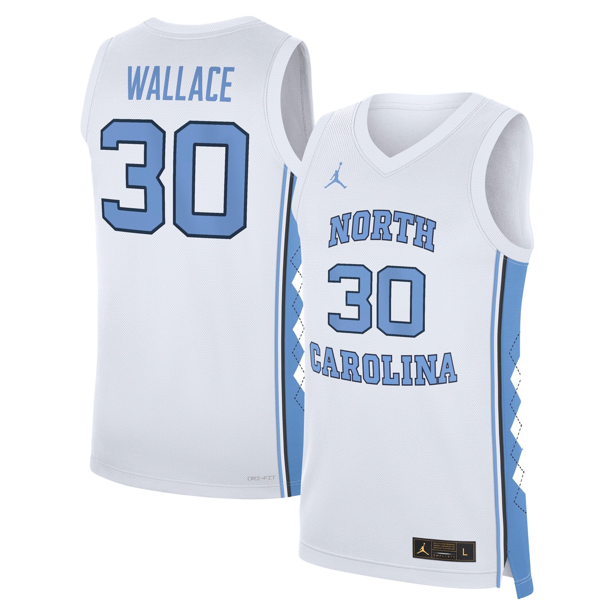 Men's Jordan Brand Rasheed Wallace White North Carolina Tar Heels Replica Basketball Jersey