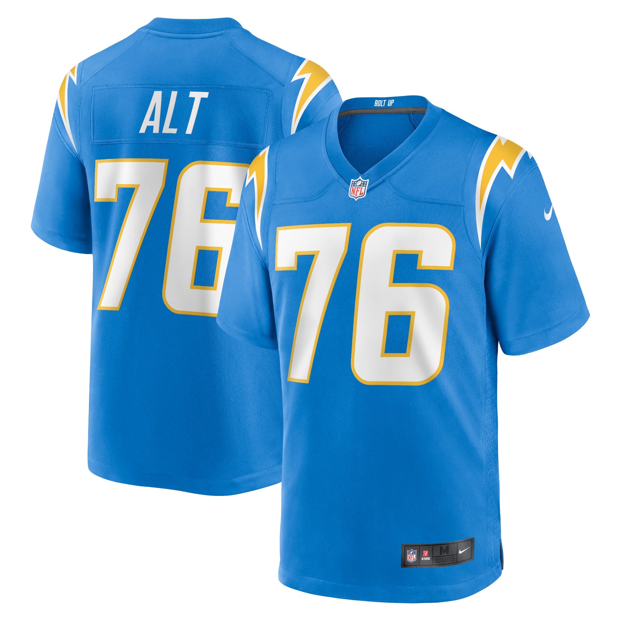 Camiseta Nike Game de la 1ª equipación del Los Angeles Chargers - Azul pálido - Joe Alt - Hombre