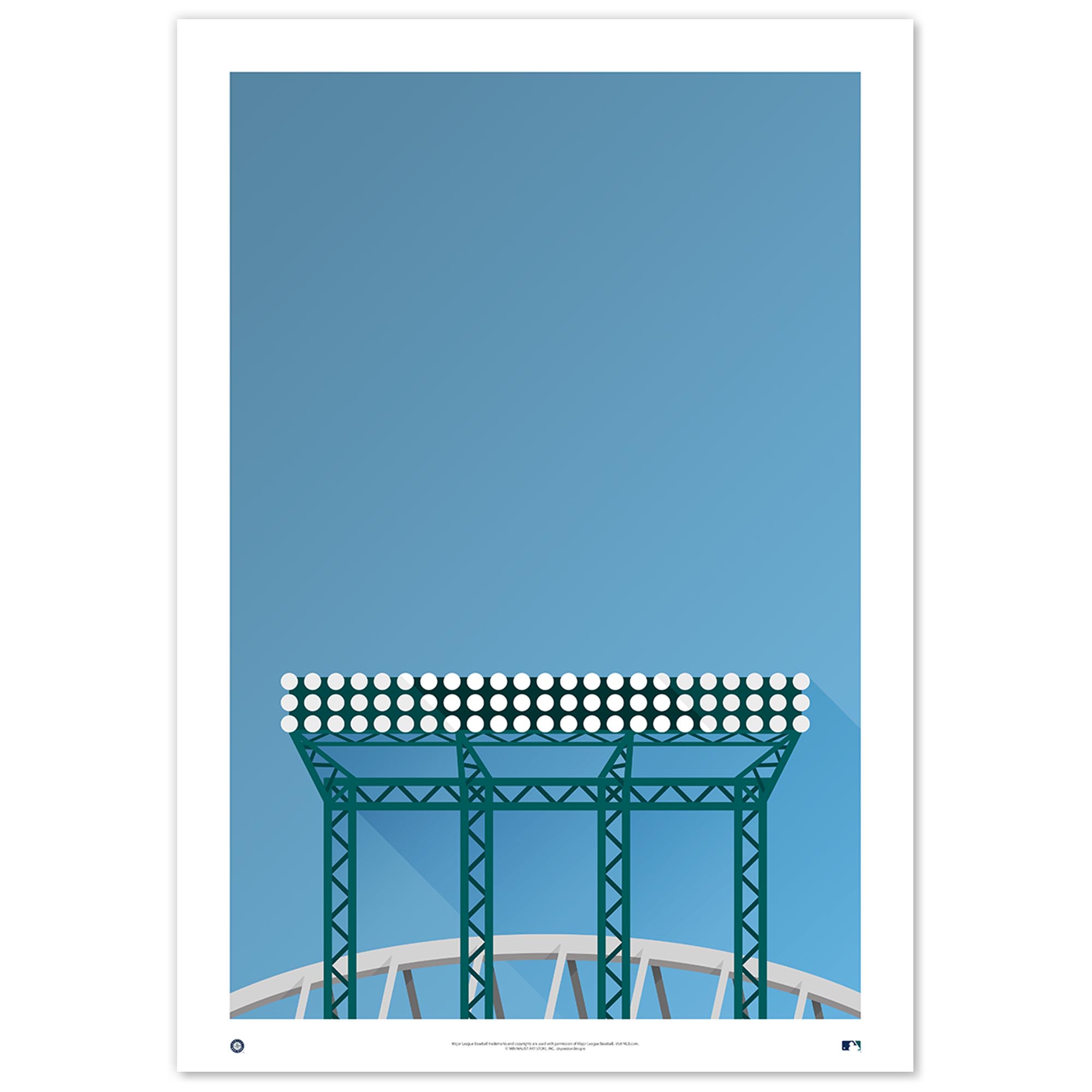 Seattle Mariners T-Mobile Park 24" x 36" Minimalist Fine Art Print